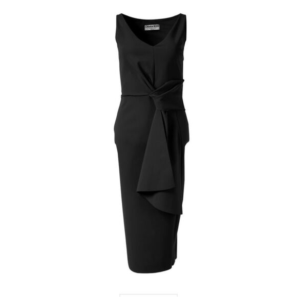Chiara Boni La Petite Robe Yoko Twist Front Dress  NWT 44/M $695 - Picture 3 of 5